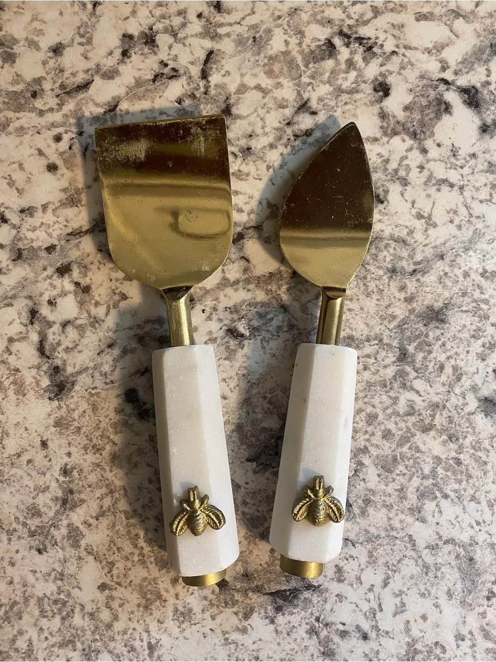 Marble Honeycomb Cheese Knives